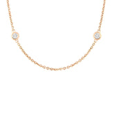 0.28ct 14k Yellow Gold 18" Diamonds By The Yard Chain